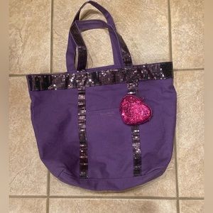 Vera Wang Sequin Trim Tote Bag
